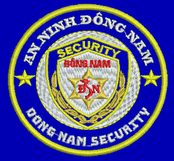 Thêu logo bảo vệ An Ninh Đông Nam