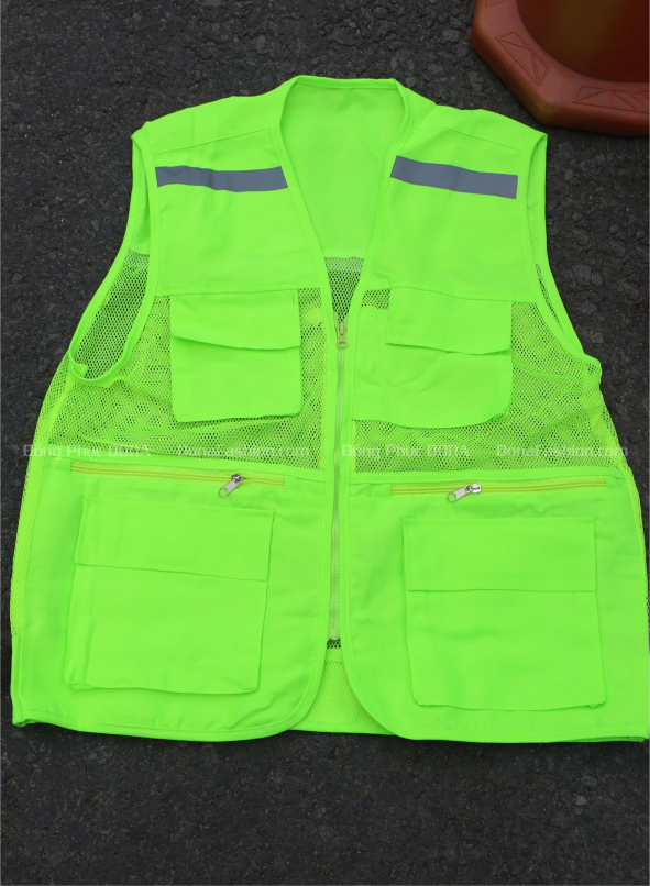 Áo gile phản quang xanh chuối 3K