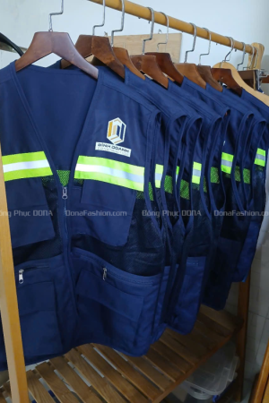 Áo ghile phản quang xanh đen 3K