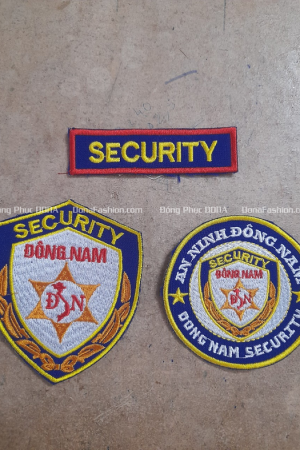 Thêu logo bảo vệ An Ninh Đông Nam