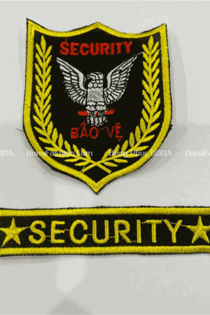 Thêu logo BẢO VỆ CON Ó SECURITY