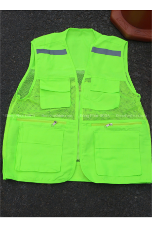 Áo gile phản quang xanh chuối 3K