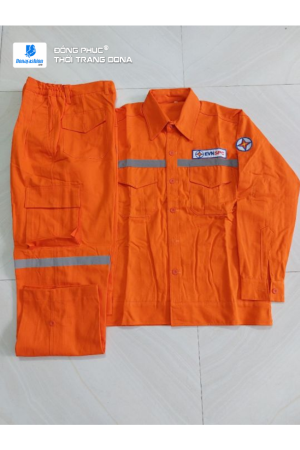 Quần áo jean chuẩn điện lực (cam)